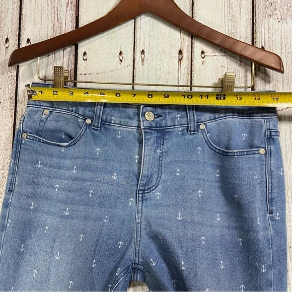 Talbots Jeans Womens Size 8P Ankle High Rise Straight Leg Stretch Anchor… - Picture 9 of 11